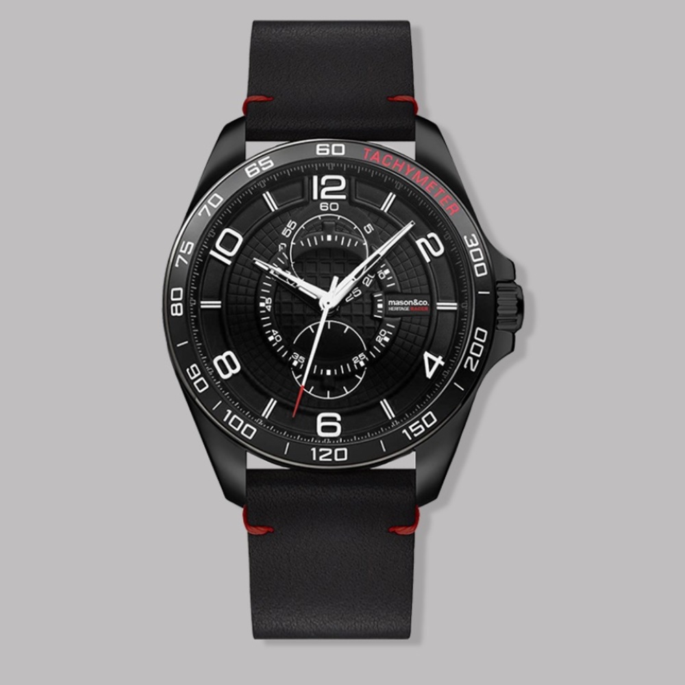 Brand new mason&co heritage racer watch in black & red